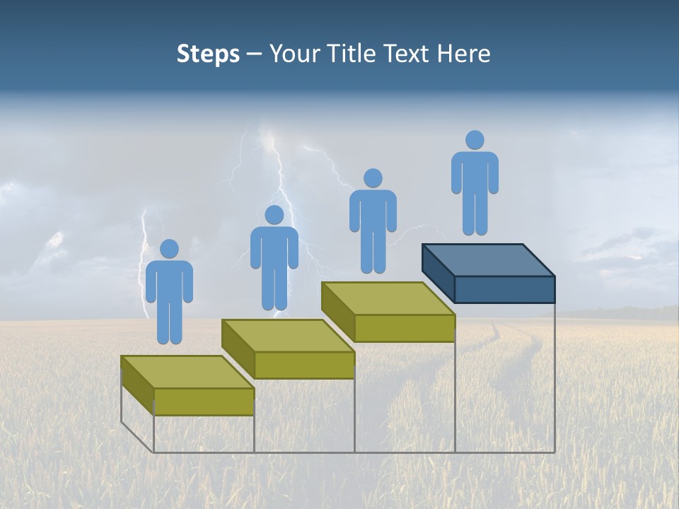 A Large Field With A Lightning Bolt In The Sky PowerPoint Template