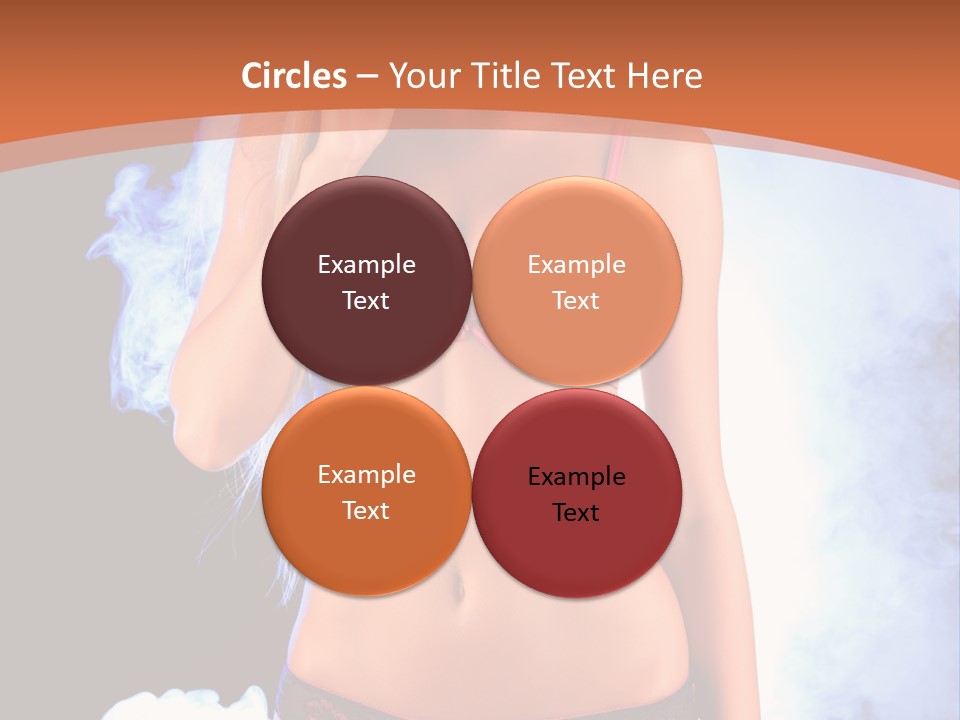 A Beautiful Woman In Lingerie Posing For A Picture PowerPoint Template