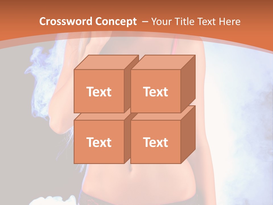 A Beautiful Woman In Lingerie Posing For A Picture PowerPoint Template