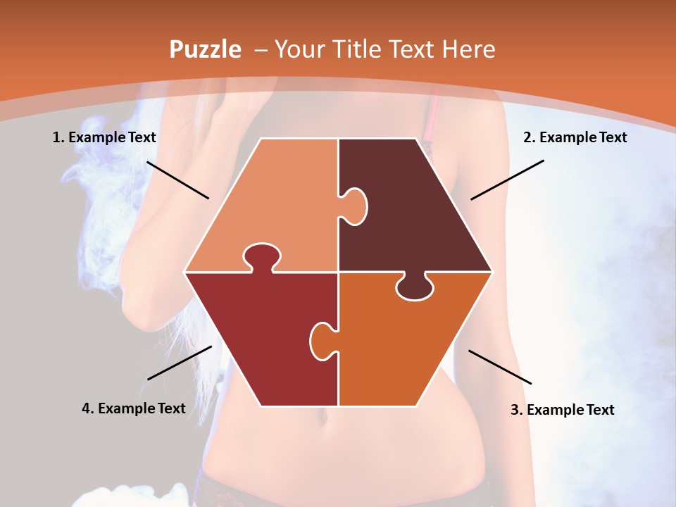 A Beautiful Woman In Lingerie Posing For A Picture PowerPoint Template