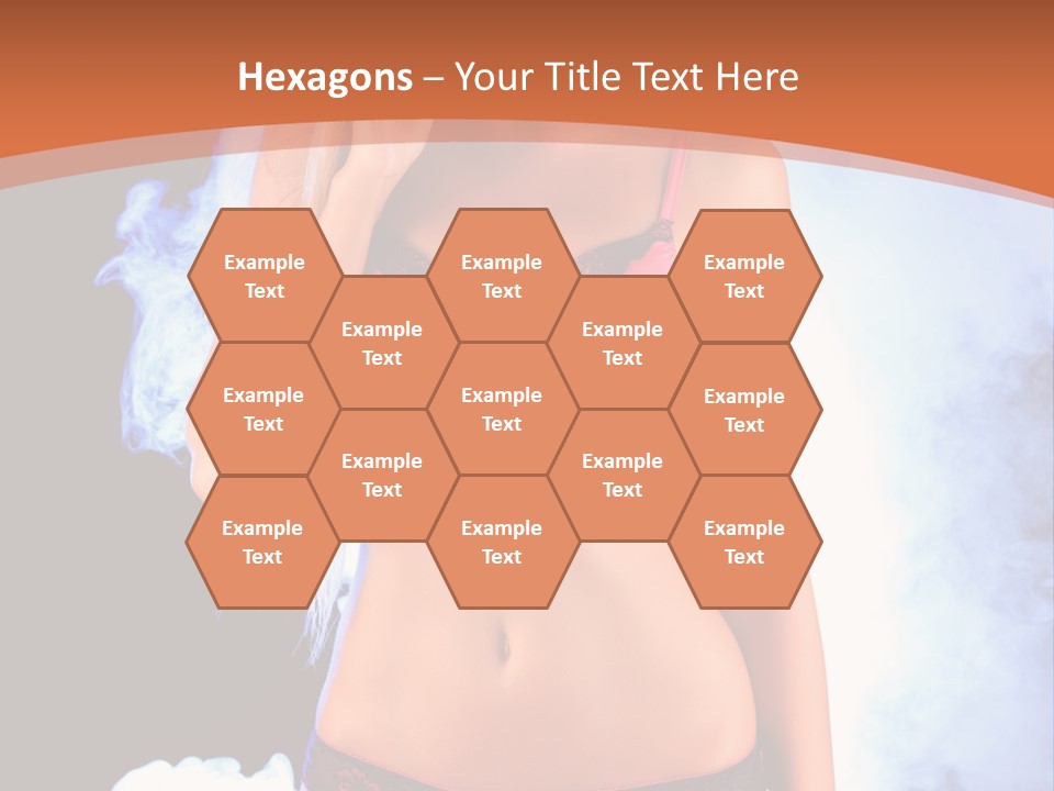 A Beautiful Woman In Lingerie Posing For A Picture PowerPoint Template