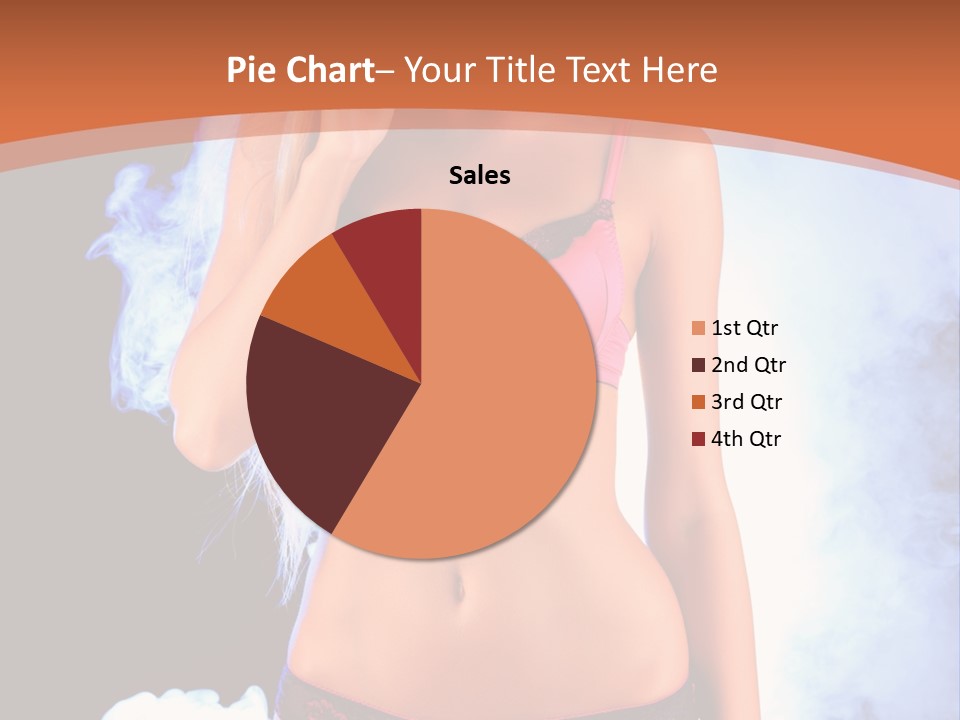 A Beautiful Woman In Lingerie Posing For A Picture PowerPoint Template