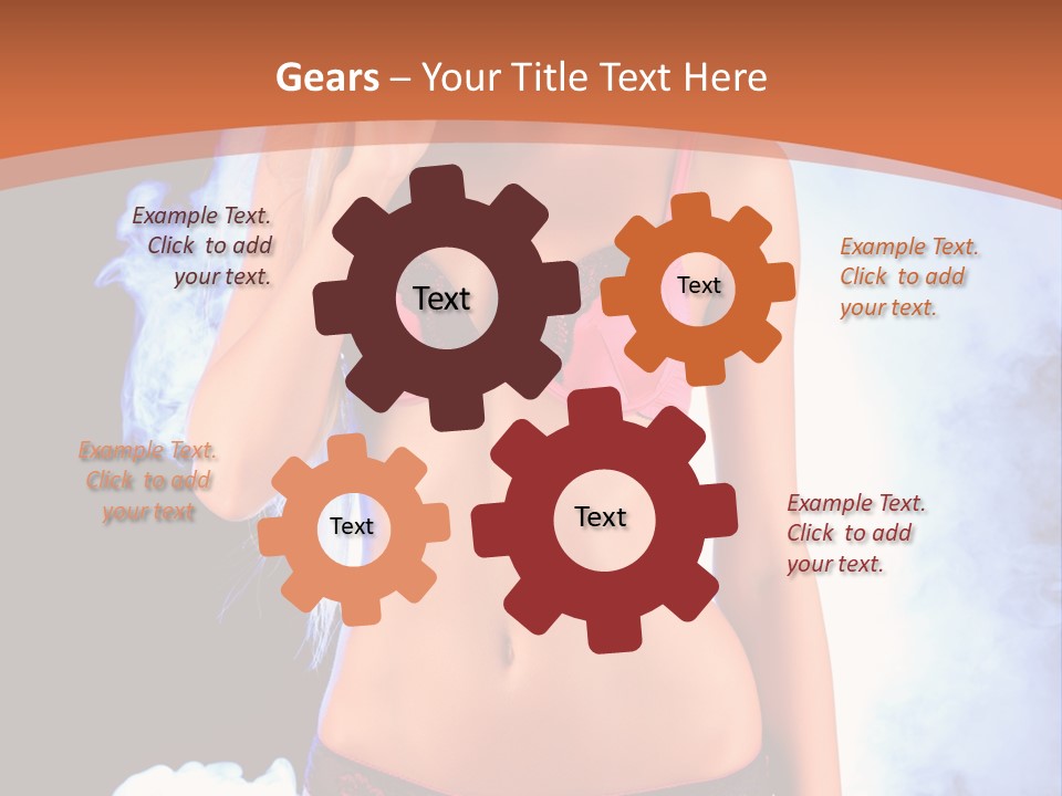 A Beautiful Woman In Lingerie Posing For A Picture PowerPoint Template