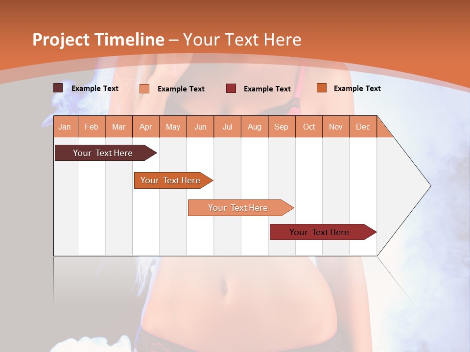 A Beautiful Woman In Lingerie Posing For A Picture PowerPoint Template