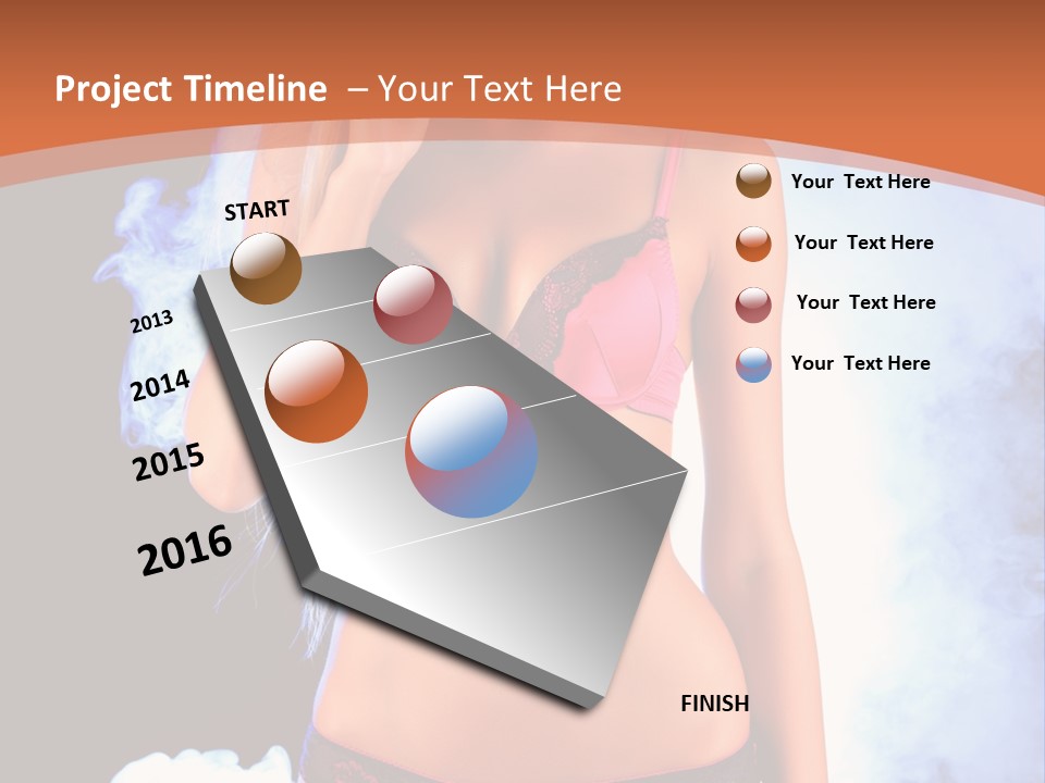 A Beautiful Woman In Lingerie Posing For A Picture PowerPoint Template