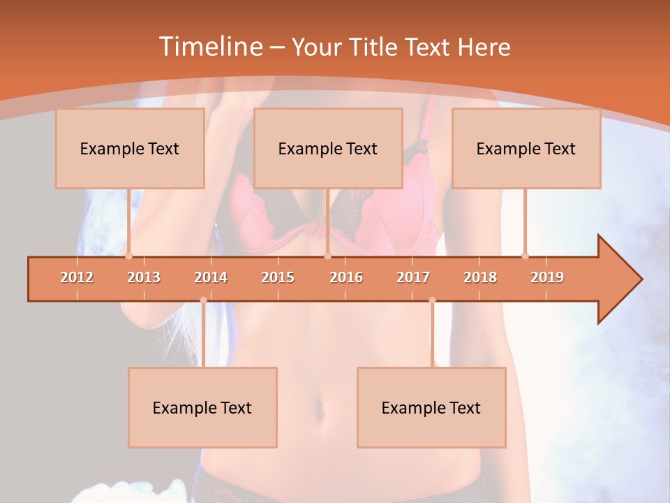 A Beautiful Woman In Lingerie Posing For A Picture PowerPoint Template