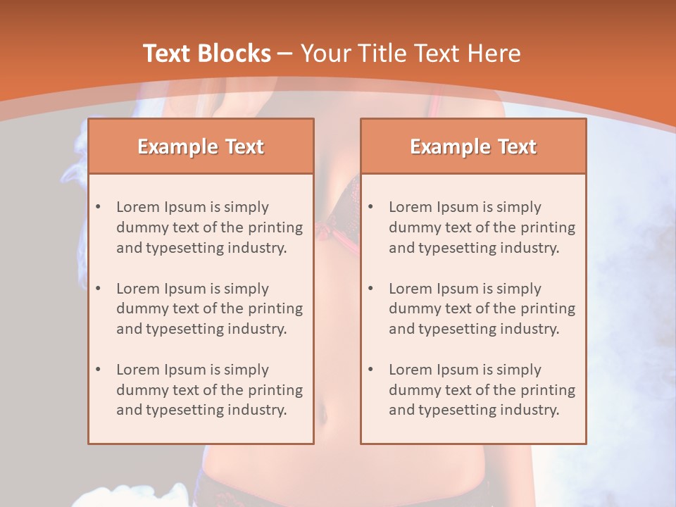 A Beautiful Woman In Lingerie Posing For A Picture PowerPoint Template