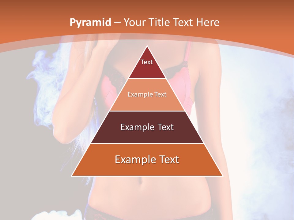A Beautiful Woman In Lingerie Posing For A Picture PowerPoint Template
