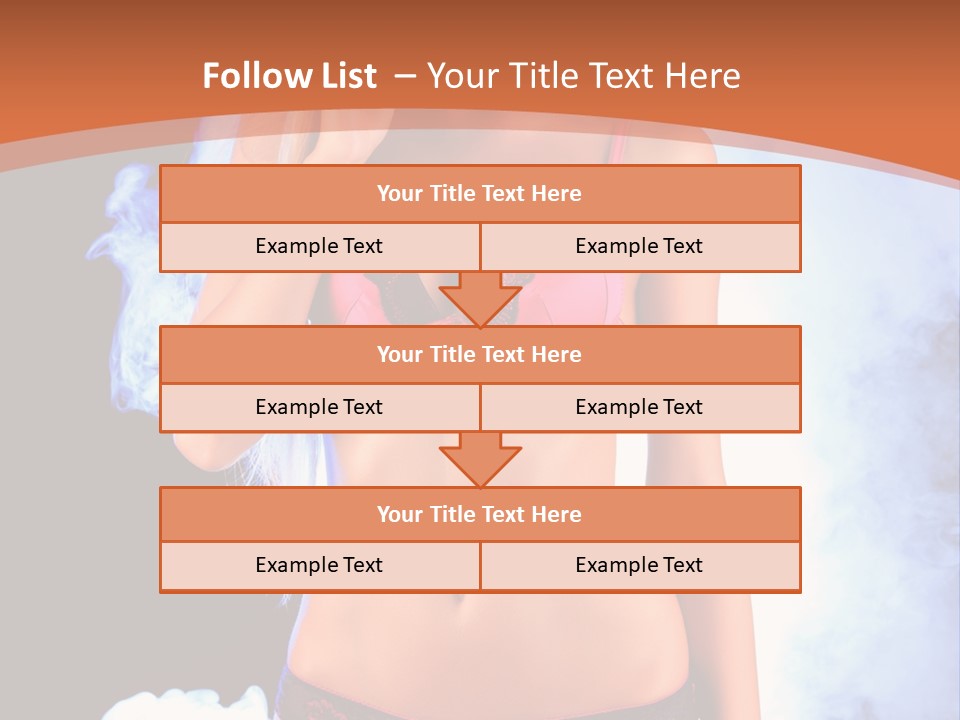 A Beautiful Woman In Lingerie Posing For A Picture PowerPoint Template