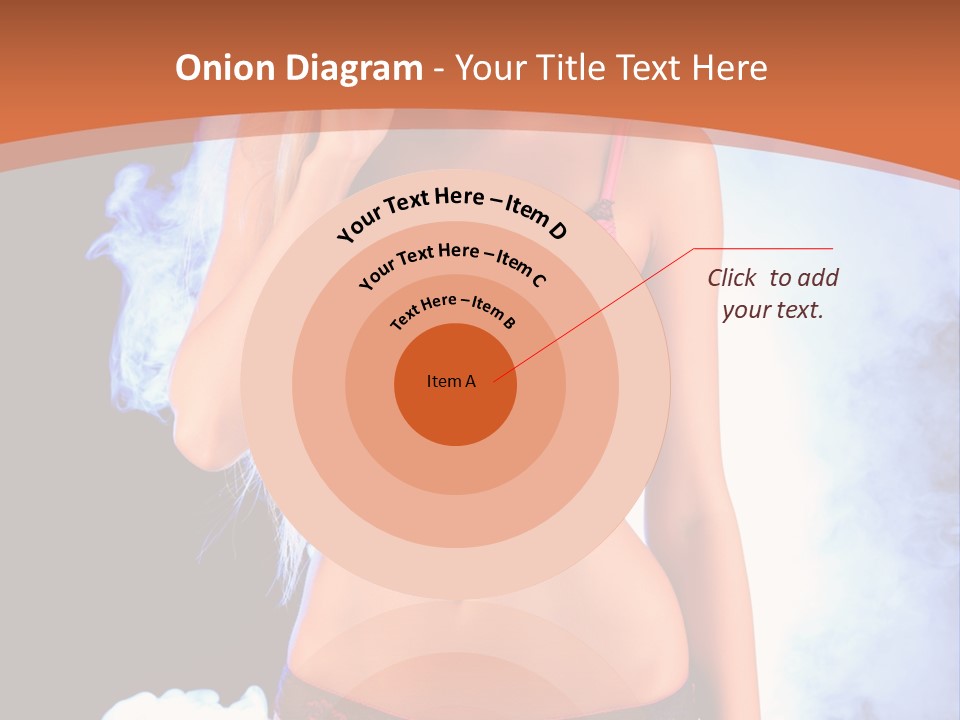 A Beautiful Woman In Lingerie Posing For A Picture PowerPoint Template