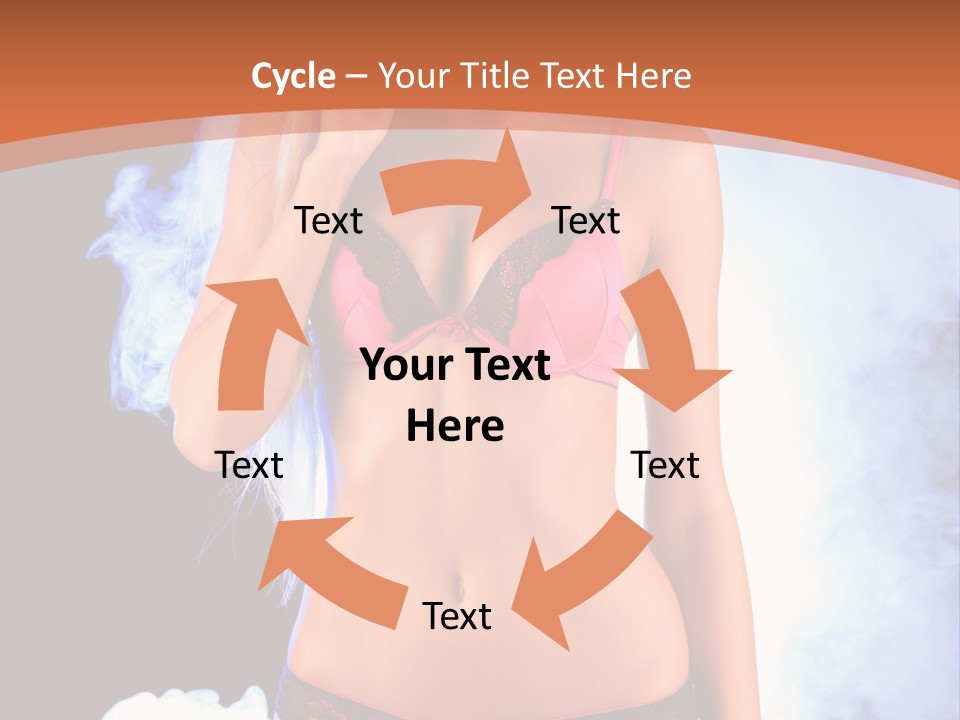 A Beautiful Woman In Lingerie Posing For A Picture PowerPoint Template