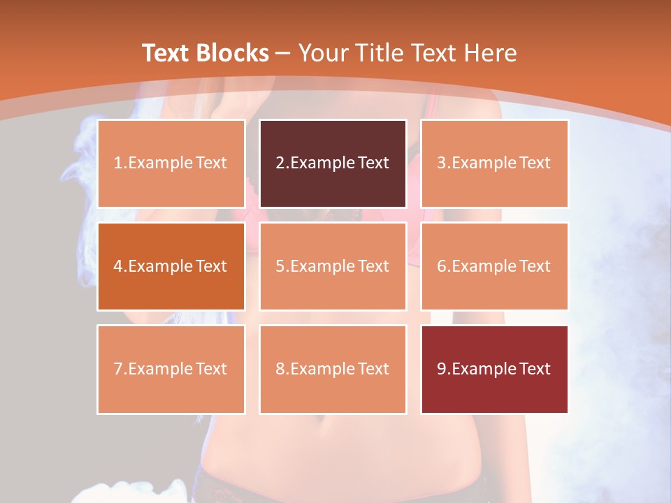 A Beautiful Woman In Lingerie Posing For A Picture PowerPoint Template