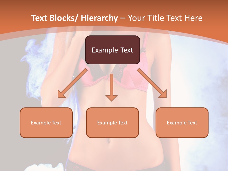 A Beautiful Woman In Lingerie Posing For A Picture PowerPoint Template