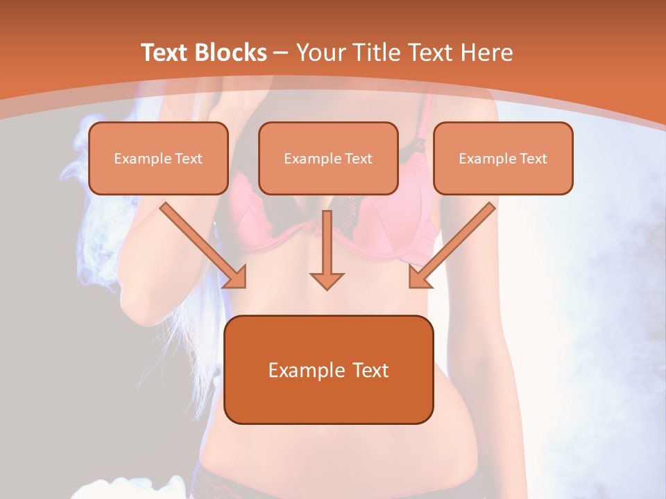 A Beautiful Woman In Lingerie Posing For A Picture PowerPoint Template