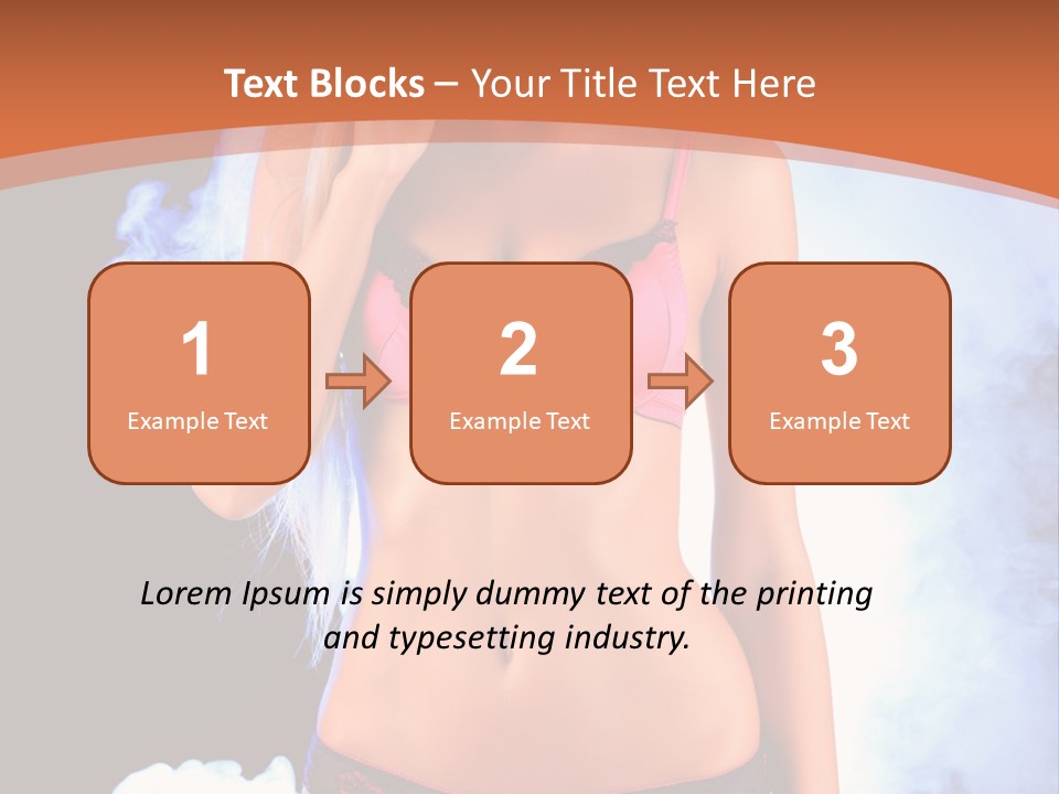 A Beautiful Woman In Lingerie Posing For A Picture PowerPoint Template