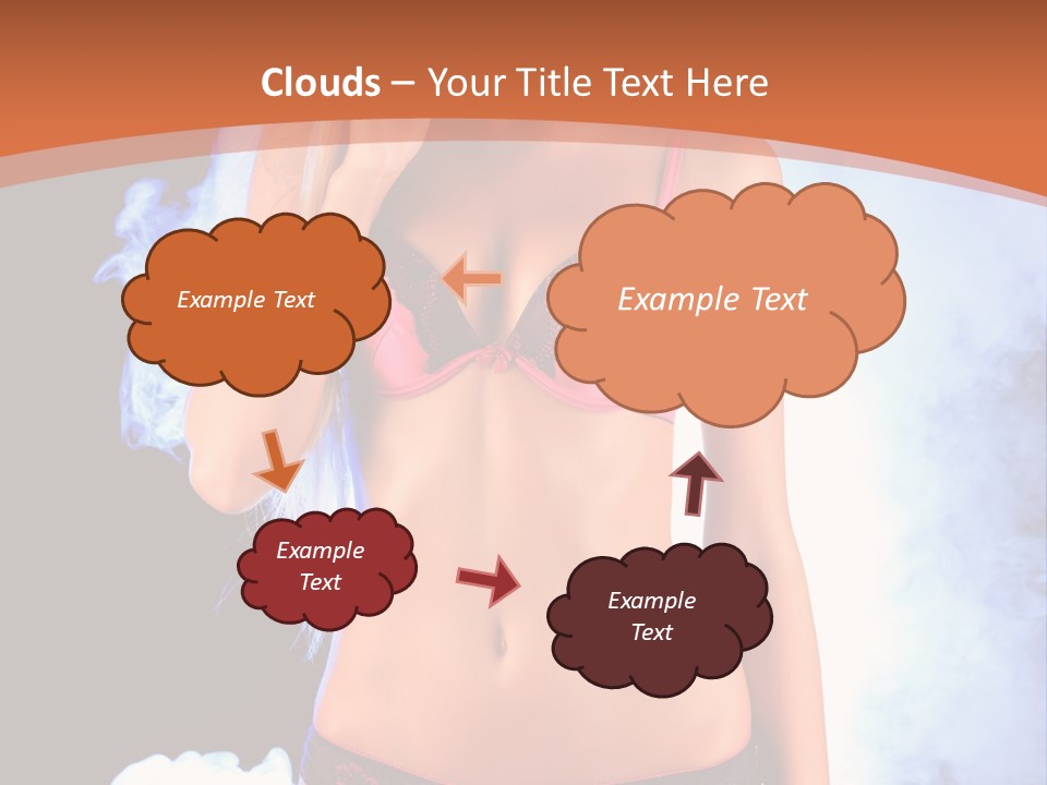 A Beautiful Woman In Lingerie Posing For A Picture PowerPoint Template