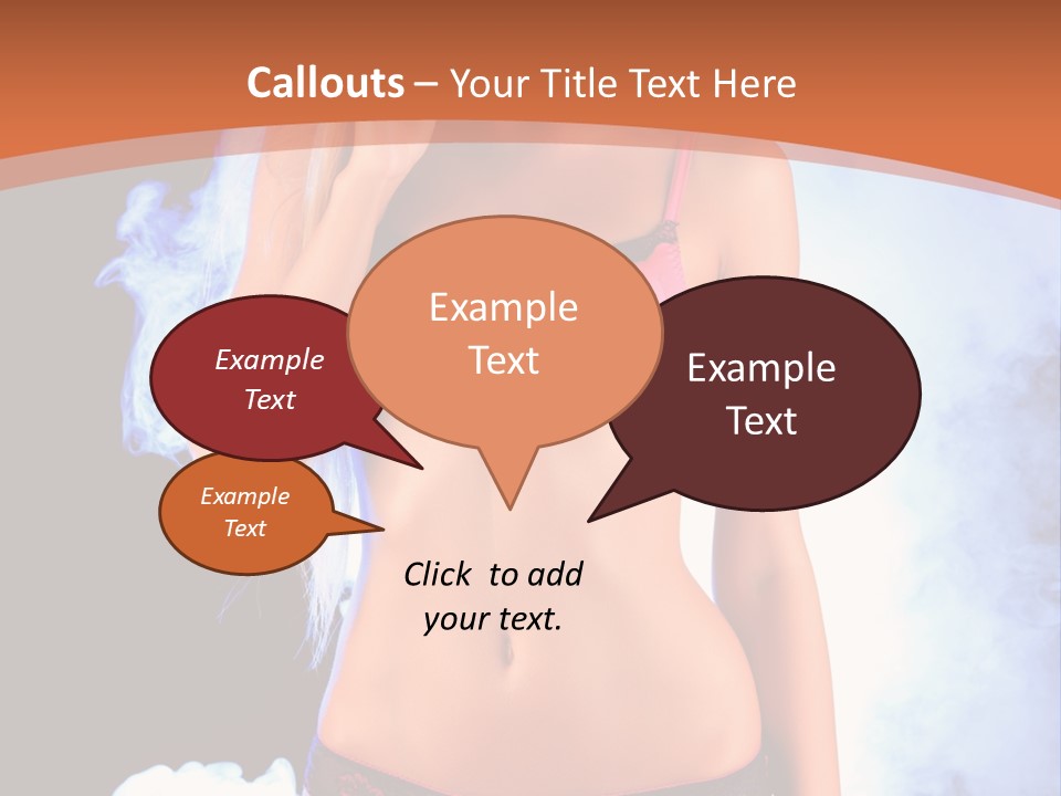 A Beautiful Woman In Lingerie Posing For A Picture PowerPoint Template