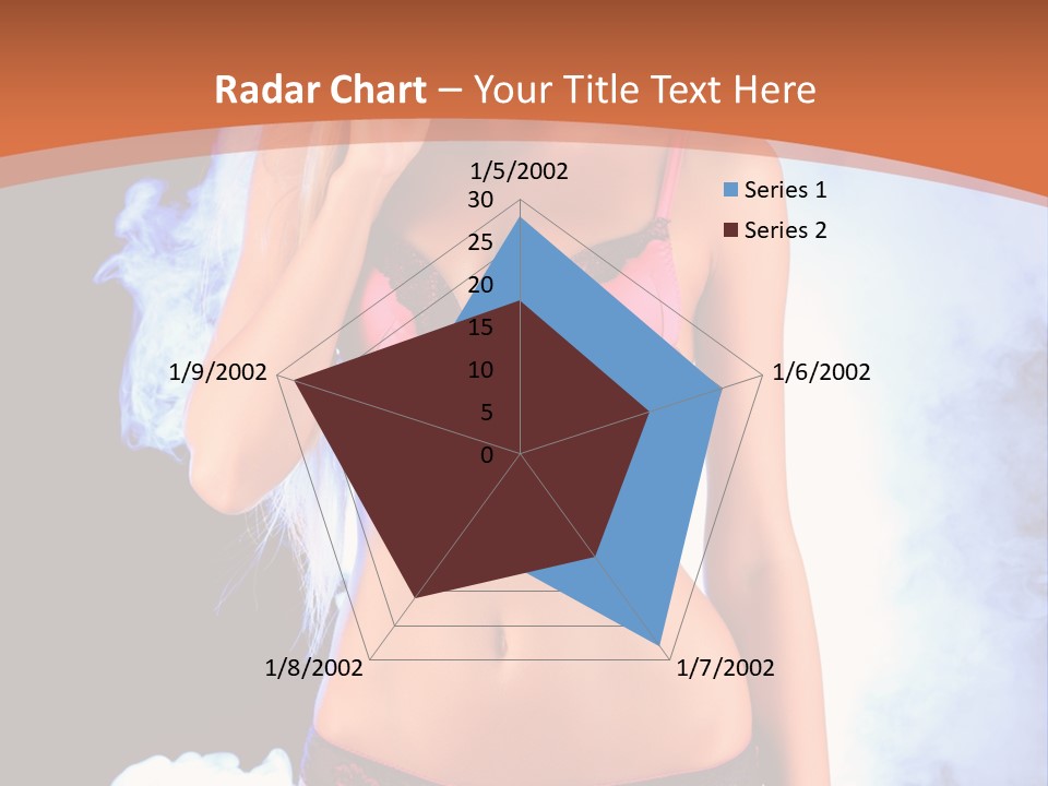 A Beautiful Woman In Lingerie Posing For A Picture PowerPoint Template