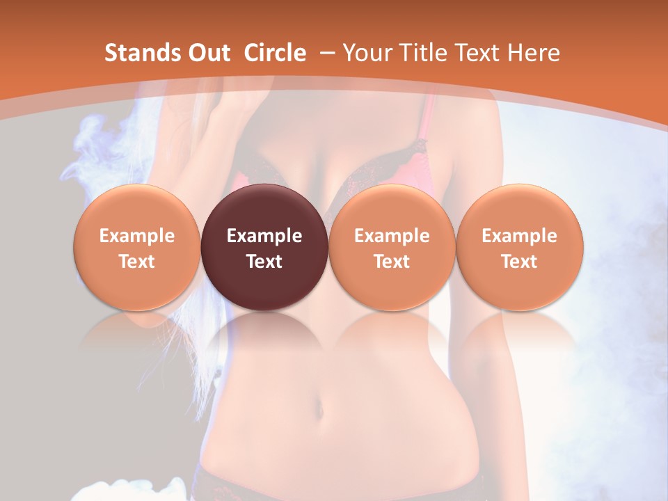 A Beautiful Woman In Lingerie Posing For A Picture PowerPoint Template