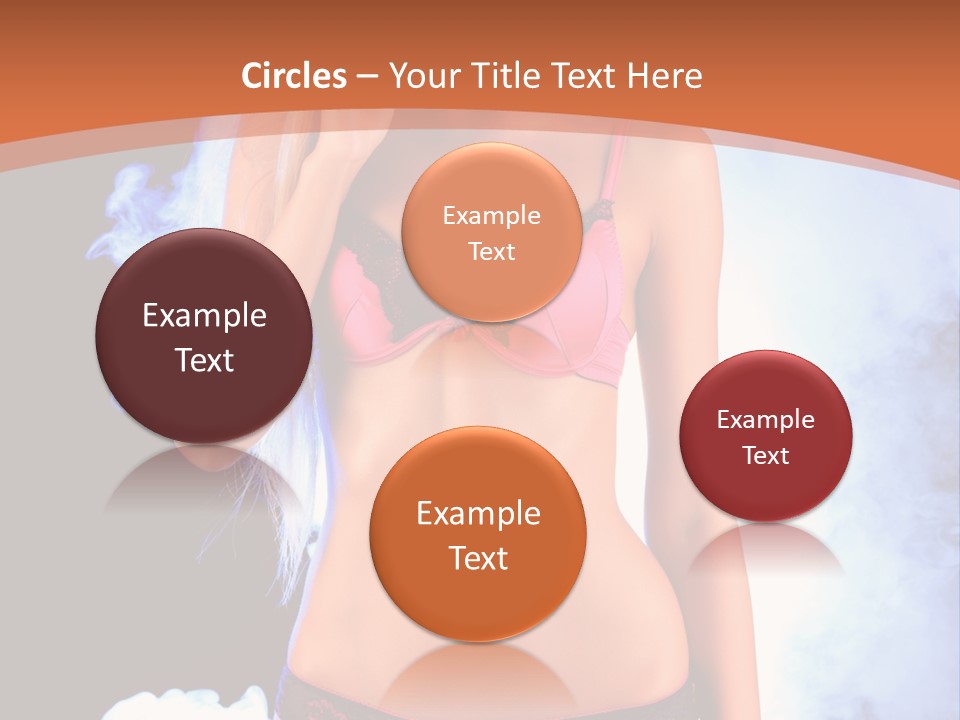 A Beautiful Woman In Lingerie Posing For A Picture PowerPoint Template