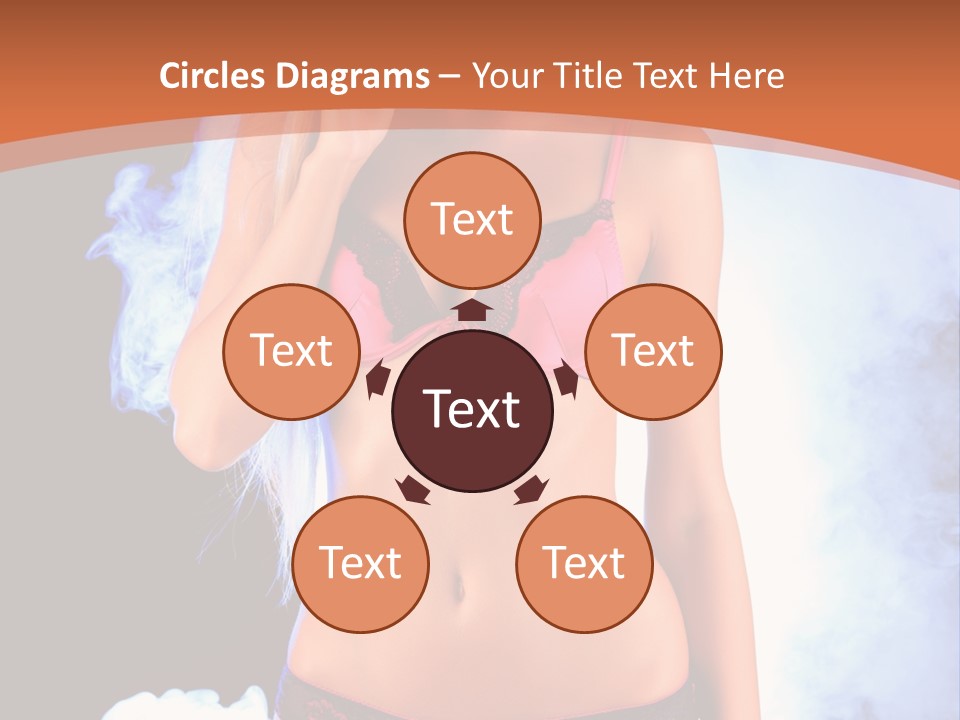 A Beautiful Woman In Lingerie Posing For A Picture PowerPoint Template