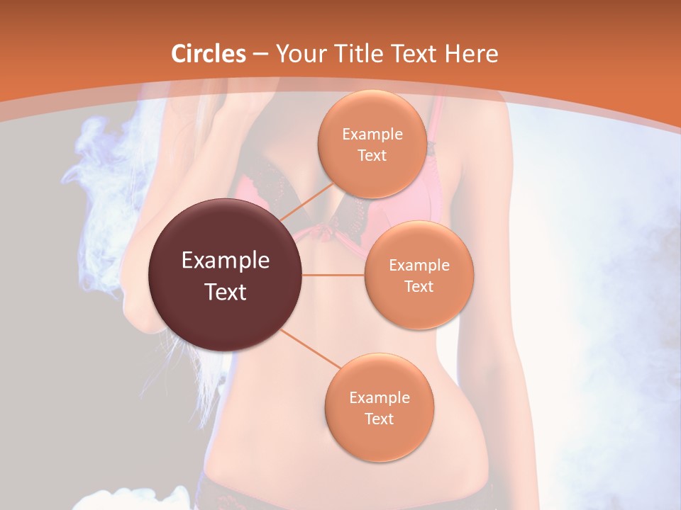 A Beautiful Woman In Lingerie Posing For A Picture PowerPoint Template