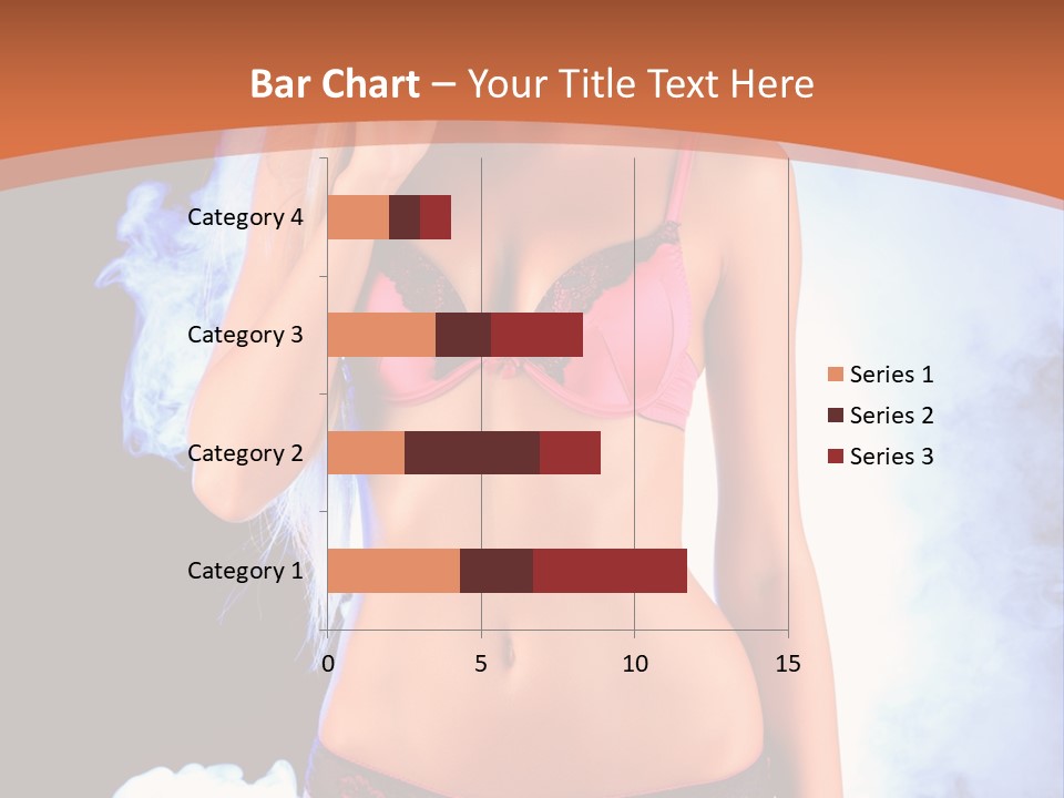 A Beautiful Woman In Lingerie Posing For A Picture PowerPoint Template