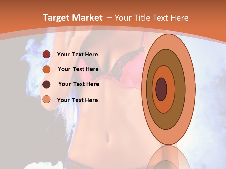 A Beautiful Woman In Lingerie Posing For A Picture PowerPoint Template