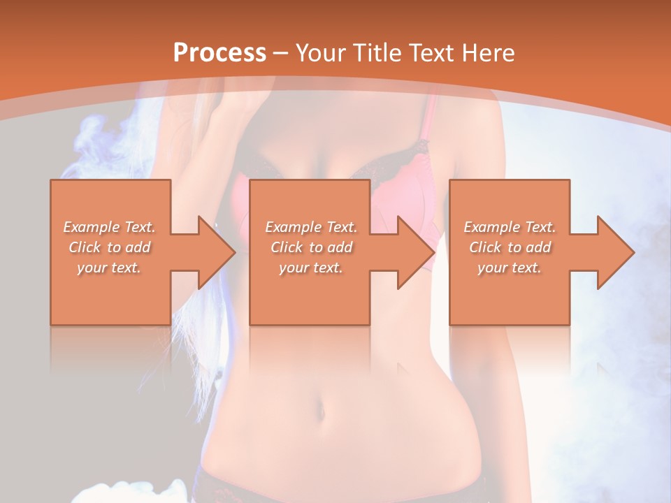 A Beautiful Woman In Lingerie Posing For A Picture PowerPoint Template