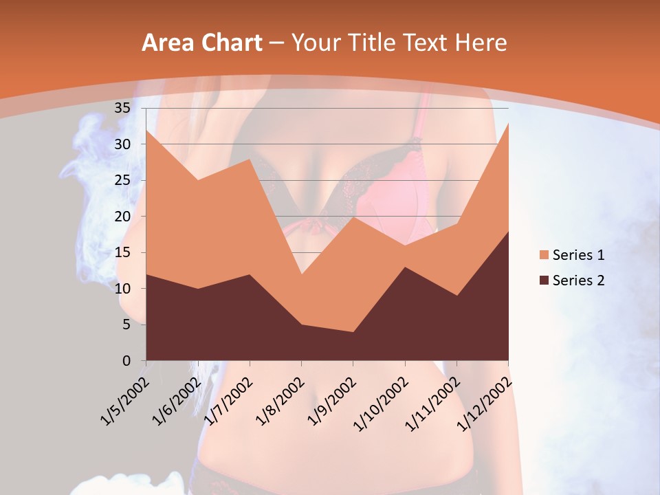 A Beautiful Woman In Lingerie Posing For A Picture PowerPoint Template