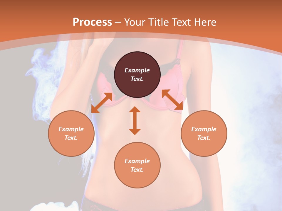 A Beautiful Woman In Lingerie Posing For A Picture PowerPoint Template