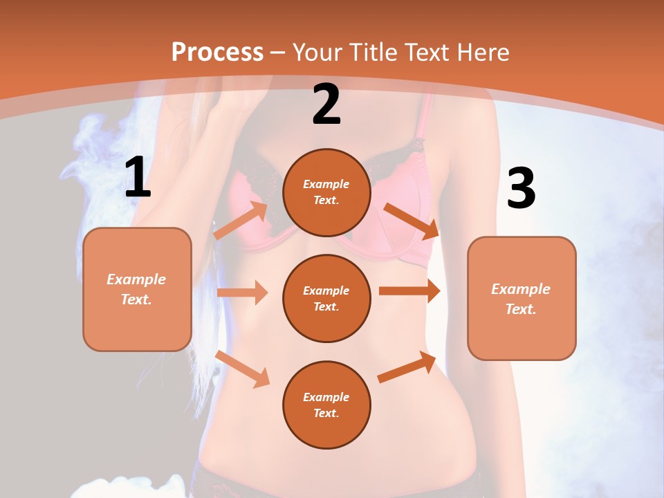 A Beautiful Woman In Lingerie Posing For A Picture PowerPoint Template