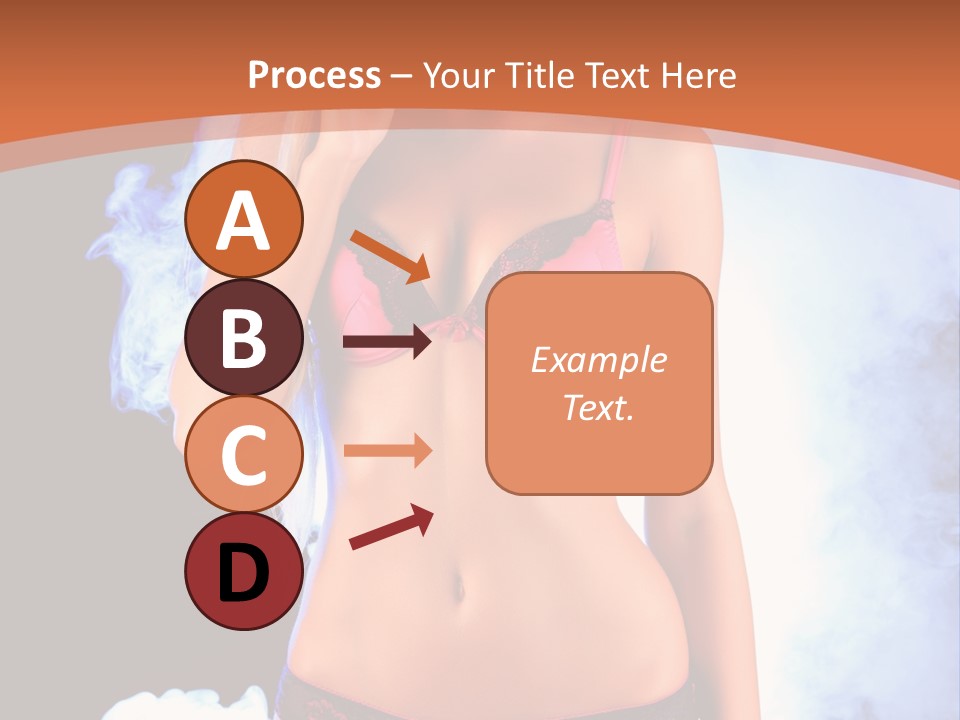 A Beautiful Woman In Lingerie Posing For A Picture PowerPoint Template