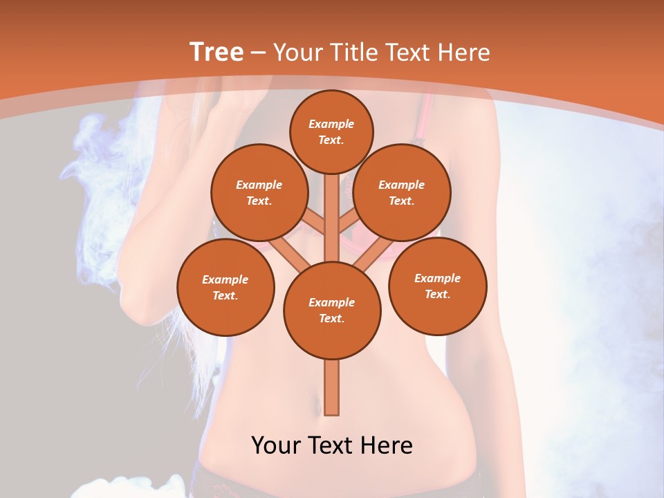 A Beautiful Woman In Lingerie Posing For A Picture PowerPoint Template