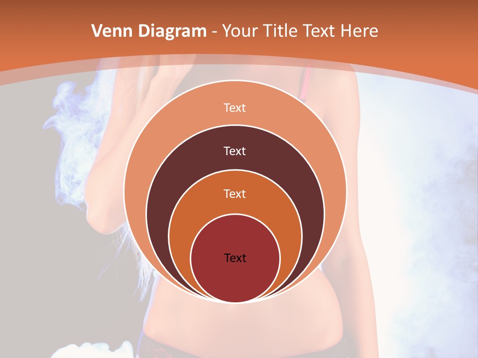 A Beautiful Woman In Lingerie Posing For A Picture PowerPoint Template