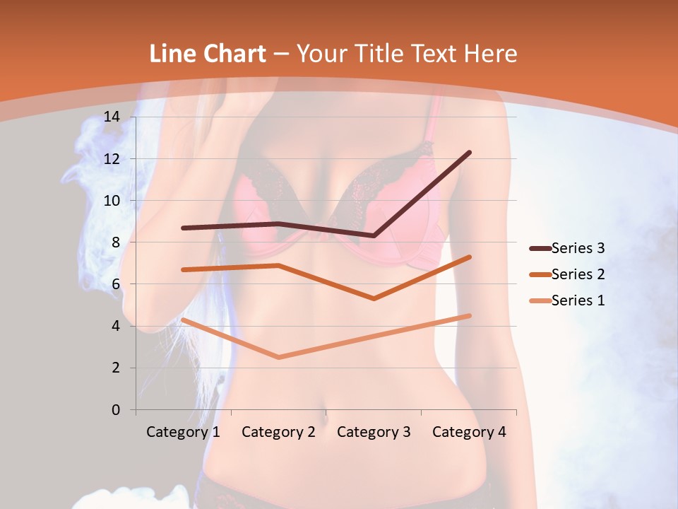 A Beautiful Woman In Lingerie Posing For A Picture PowerPoint Template