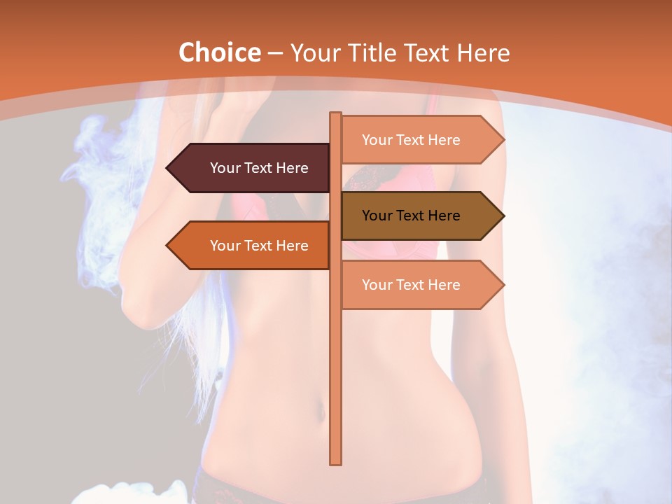 A Beautiful Woman In Lingerie Posing For A Picture PowerPoint Template