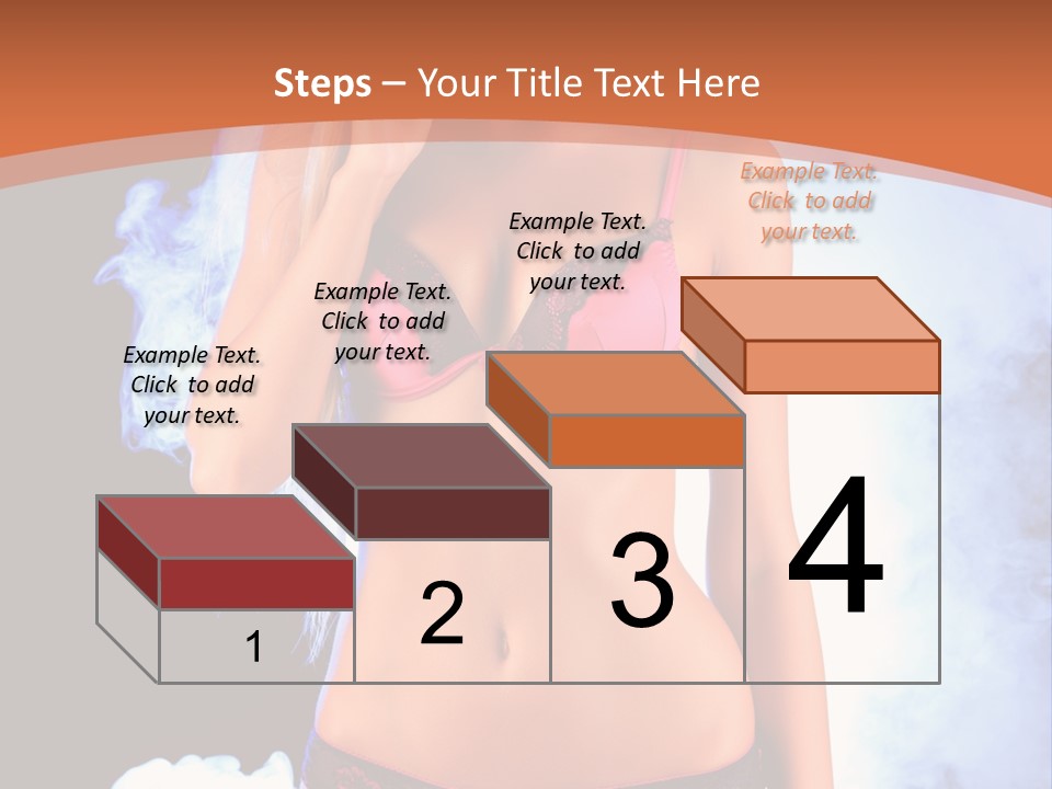 A Beautiful Woman In Lingerie Posing For A Picture PowerPoint Template