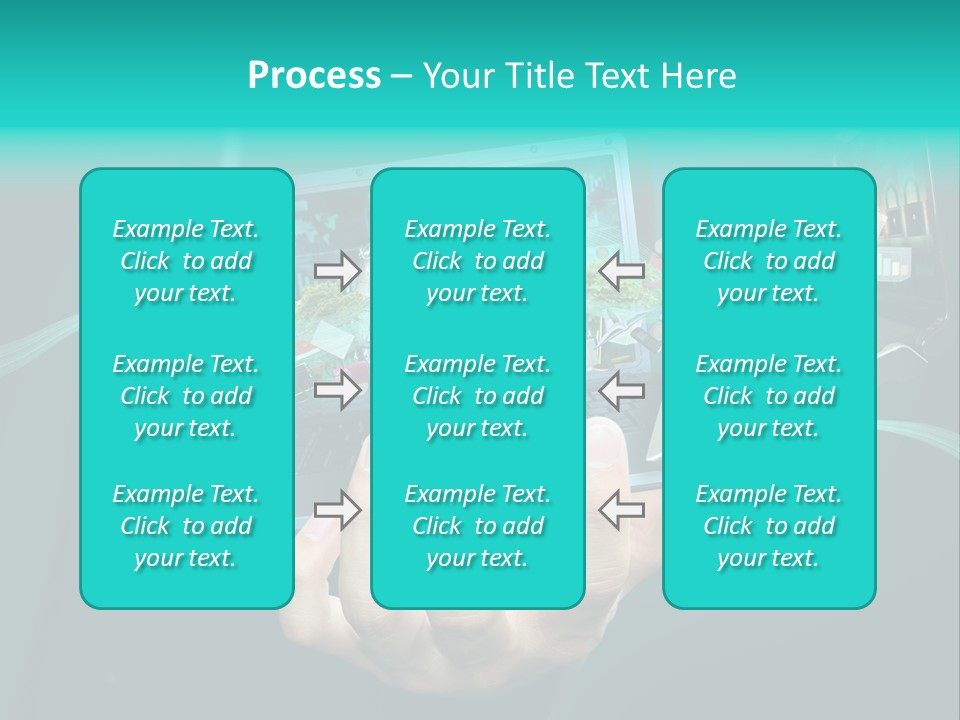 A Person Holding A Laptop With A Bunch Of Icons Coming Out Of It PowerPoint Template