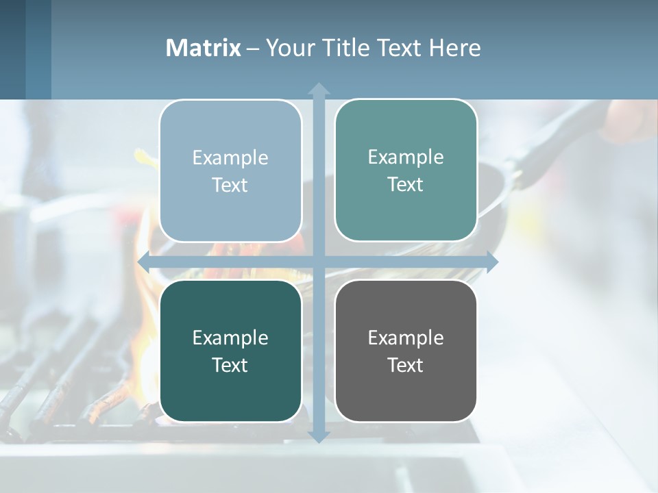 A Person Cooking Food On A Stove With A Frying Pan PowerPoint Template