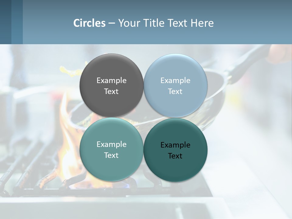 A Person Cooking Food On A Stove With A Frying Pan PowerPoint Template