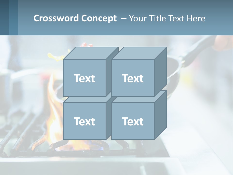 A Person Cooking Food On A Stove With A Frying Pan PowerPoint Template