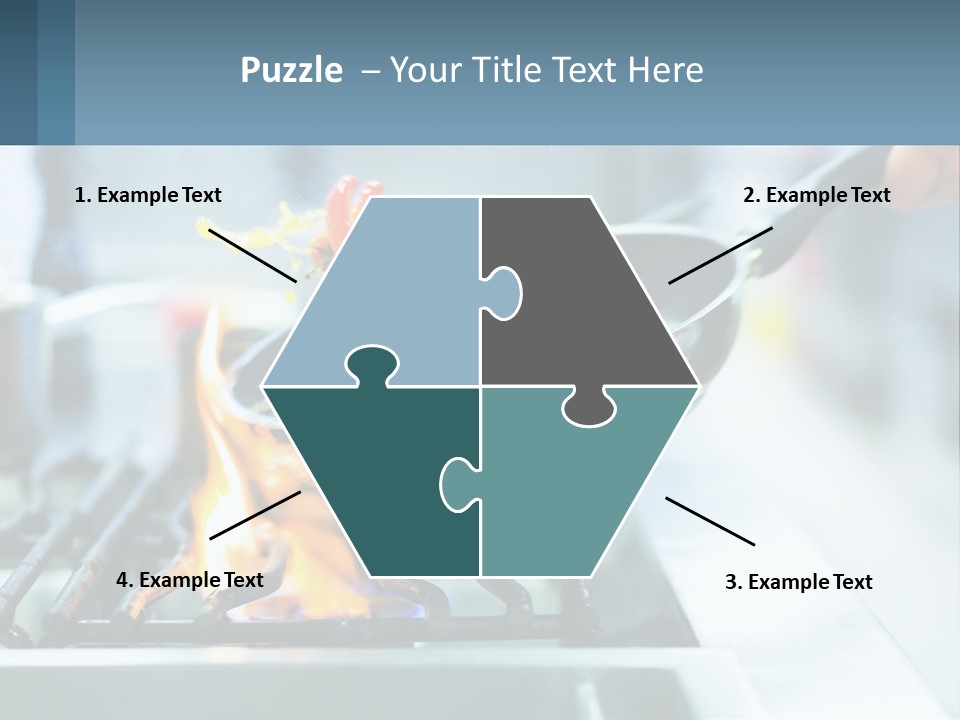 A Person Cooking Food On A Stove With A Frying Pan PowerPoint Template