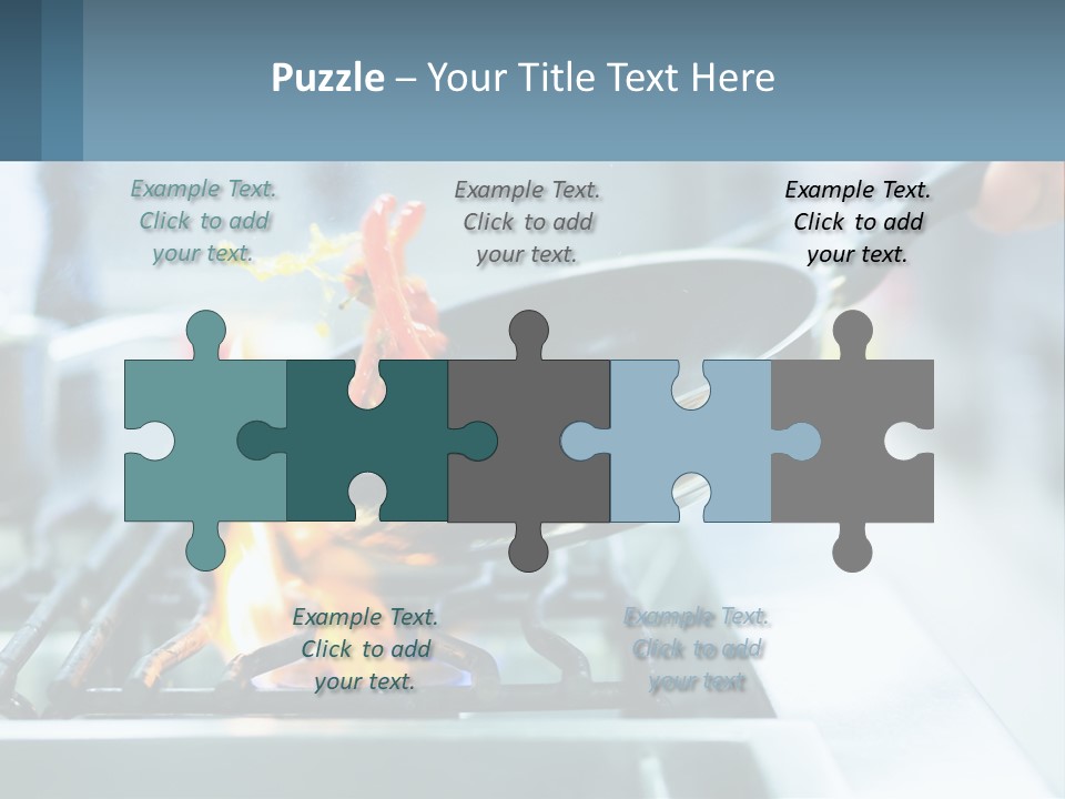 A Person Cooking Food On A Stove With A Frying Pan PowerPoint Template