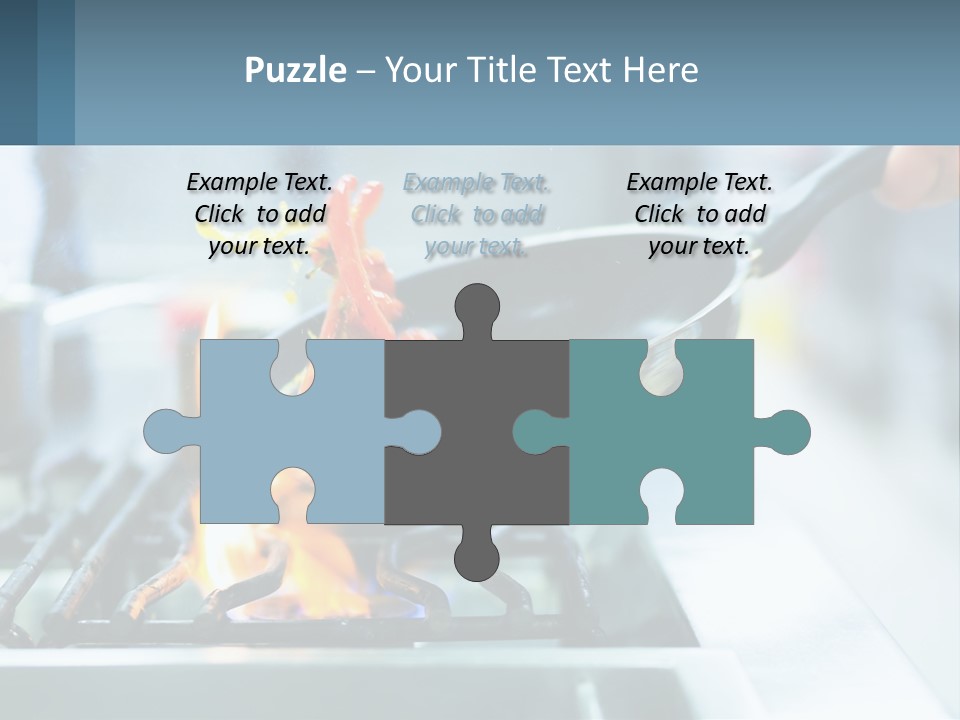 A Person Cooking Food On A Stove With A Frying Pan PowerPoint Template