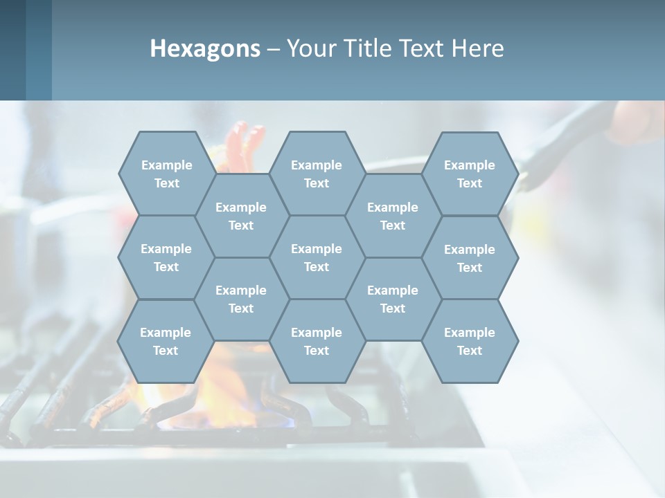 A Person Cooking Food On A Stove With A Frying Pan PowerPoint Template