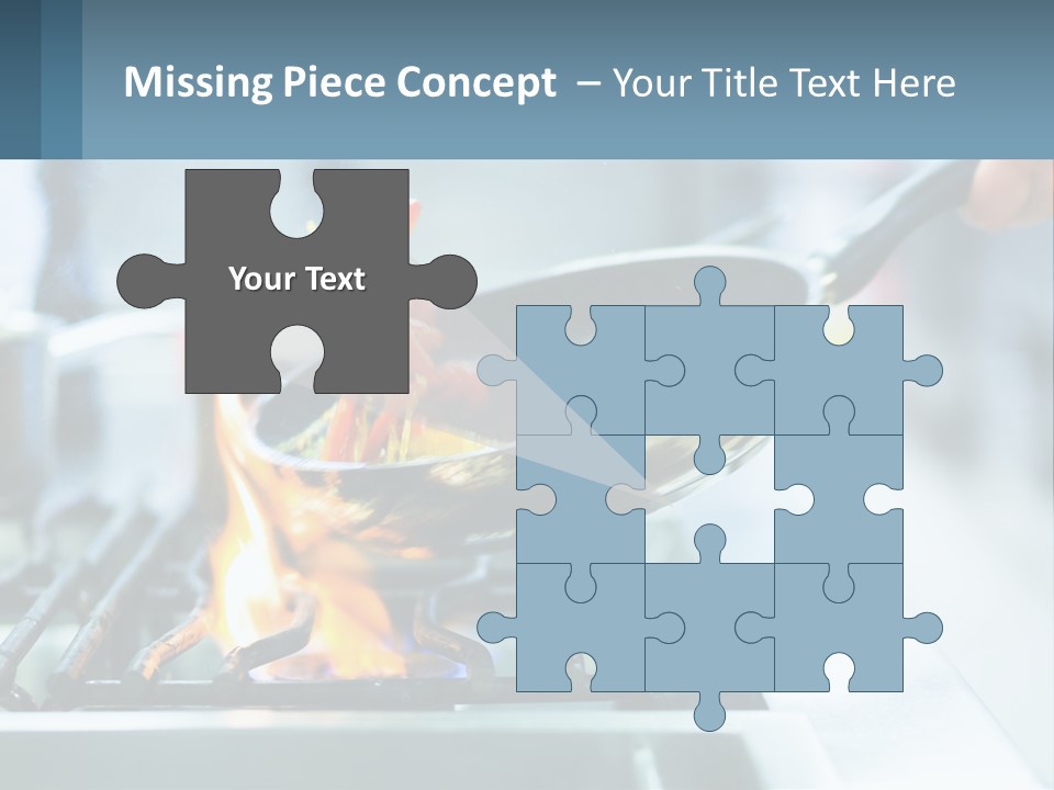 A Person Cooking Food On A Stove With A Frying Pan PowerPoint Template