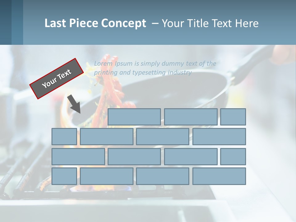 A Person Cooking Food On A Stove With A Frying Pan PowerPoint Template