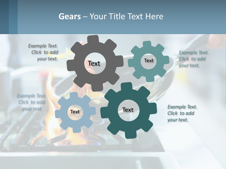 A Person Cooking Food On A Stove With A Frying Pan PowerPoint Template