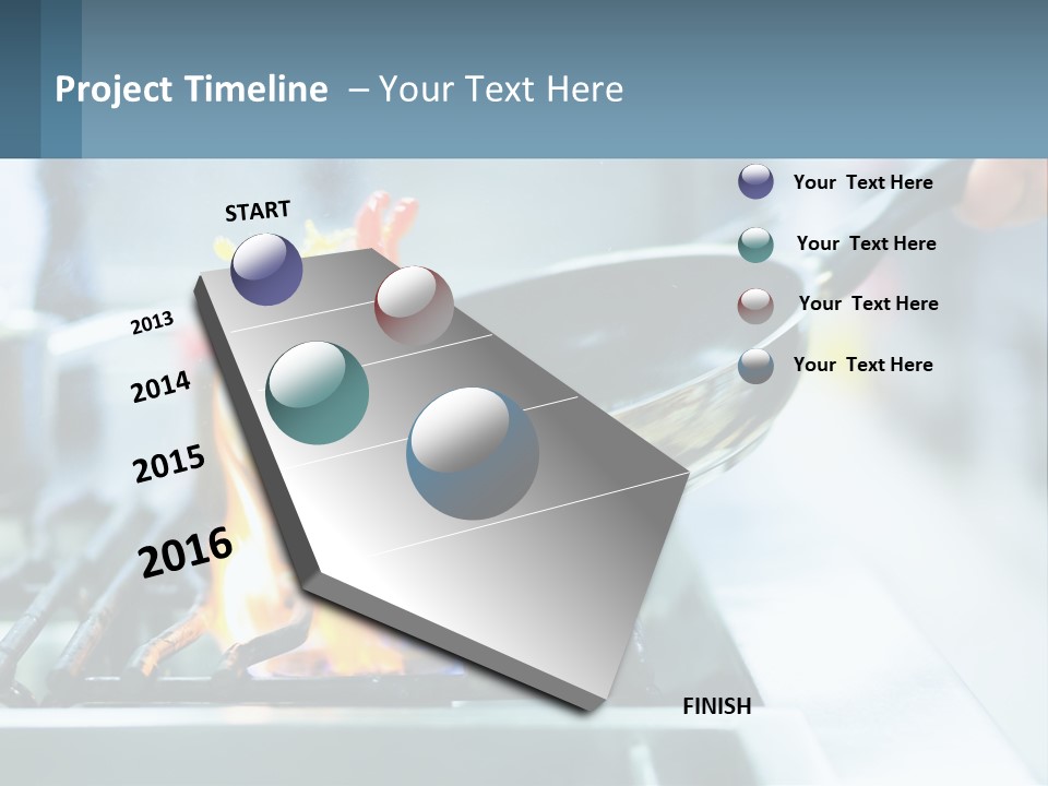 A Person Cooking Food On A Stove With A Frying Pan PowerPoint Template